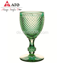 ATO geschnitztes Glas mit grünem Kristall